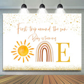 Lofaris First Trip Around The Sun Happy 1St Birthday Backdrop